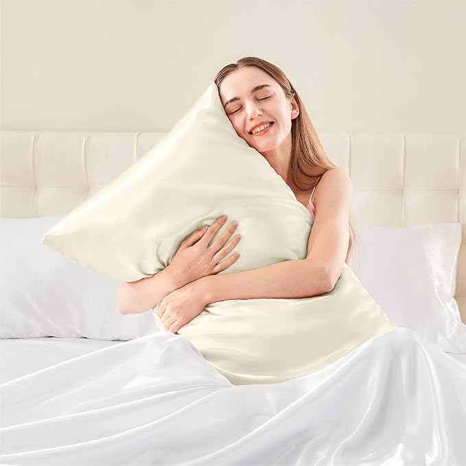 BEDELITE Satin Body Pillow Cover, Super Soft and Cooling Body Pillow Pillowcase - Image 2