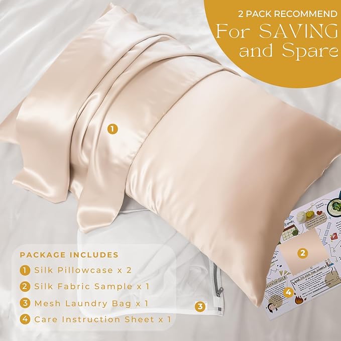 PROMEED 23 Momme Silk Pillowcase 2 Pack - Image 6