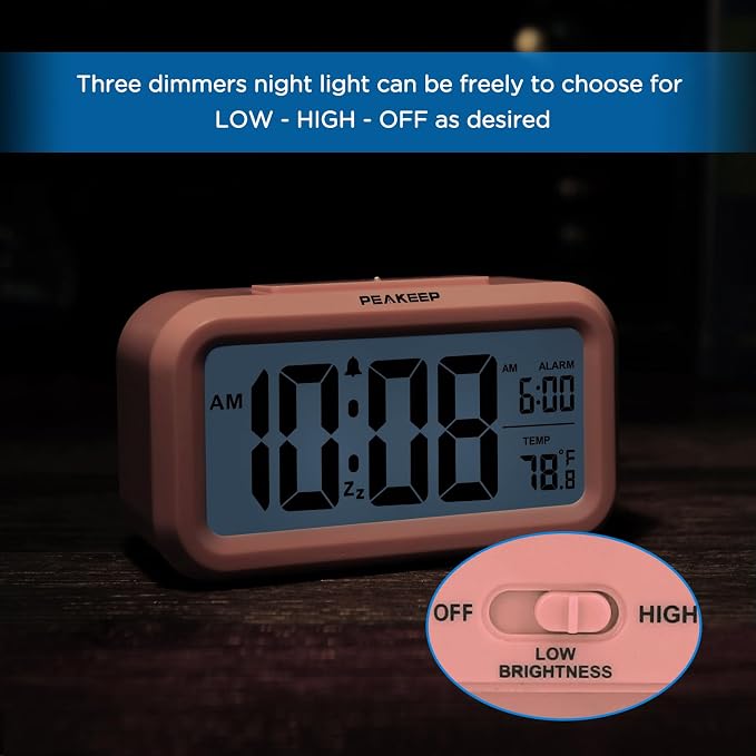 Peakeep Night Light Digital Alarm Clock - Image 2