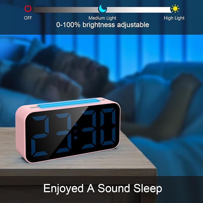 Topski Loud Alarm Clocks for Bedrooms Heavy Sleepers, Digital Clock - Image 3