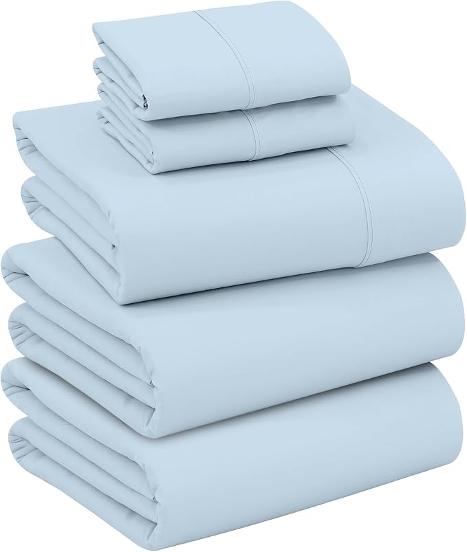 RUVANTI 100% Cotton Sheets – Split King Size Percale Bedding, Cooling & by Ruvanti