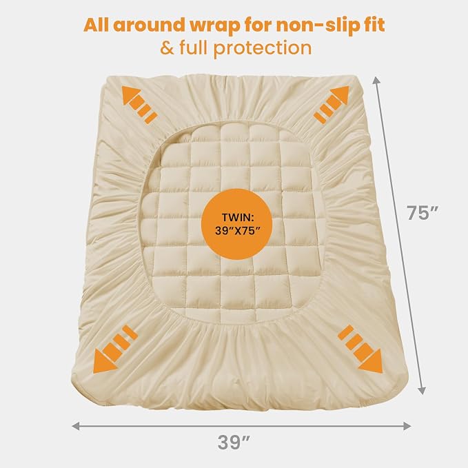 MATBEBY Twin Size Mattress Pad - Image 5