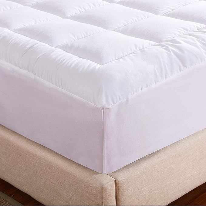 WhatsBedding Waterproof Mattress Pad Cal-King Size Cotton Top Down Alternative - Image 6