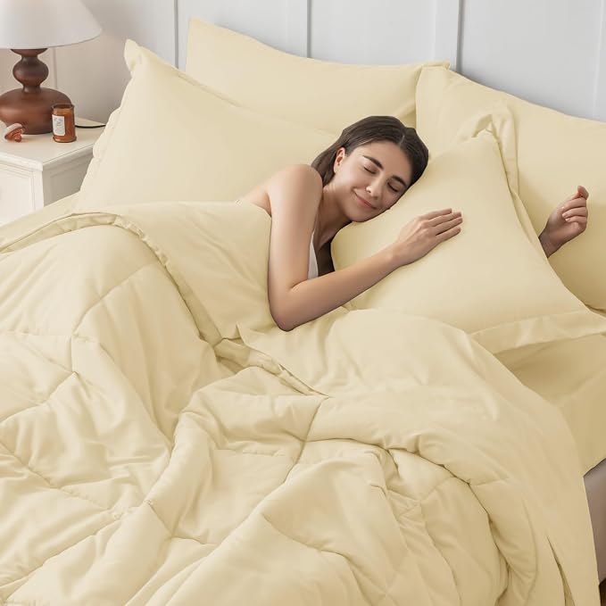 JOLLYVOGUE Queen Comforter Set, Ultra-Soft Bed in a Bag Queen Size 7 Pieces - Image 6