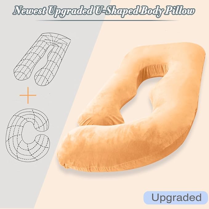 60 Inch Pregnancy Pillow for Sleeping, Extra Large U Shaped Body Pillow - Image 7