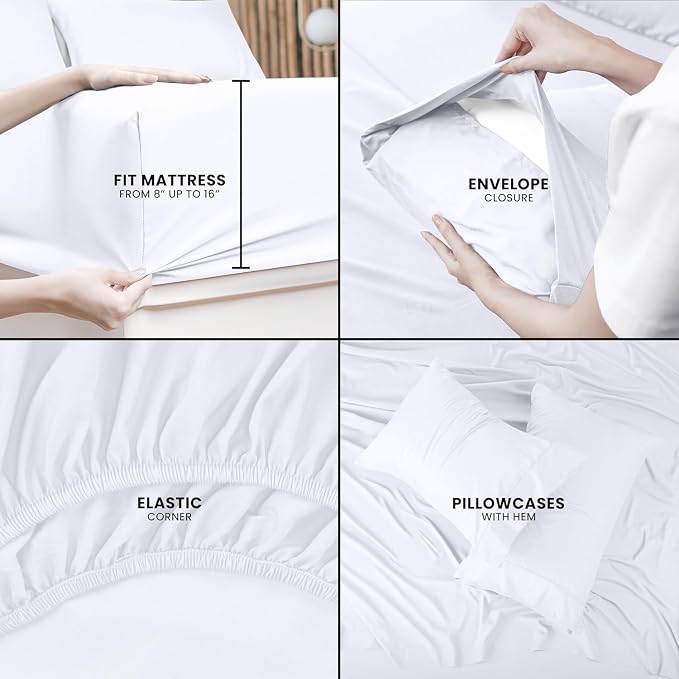 Utopia Bedding Full Bed Sheets Set - Image 5