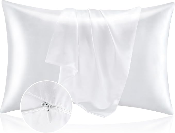 BEDELITE Satin Pillowcase with Zipper 2 Pack, Super Soft and Cooling Similar to by BEDELITE