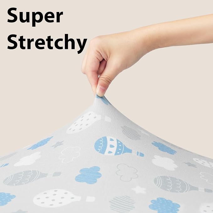 Baby Mini Crib Sheets Boy, Portable 38”x26” Pack and Play Sheets Fitted - Image 6