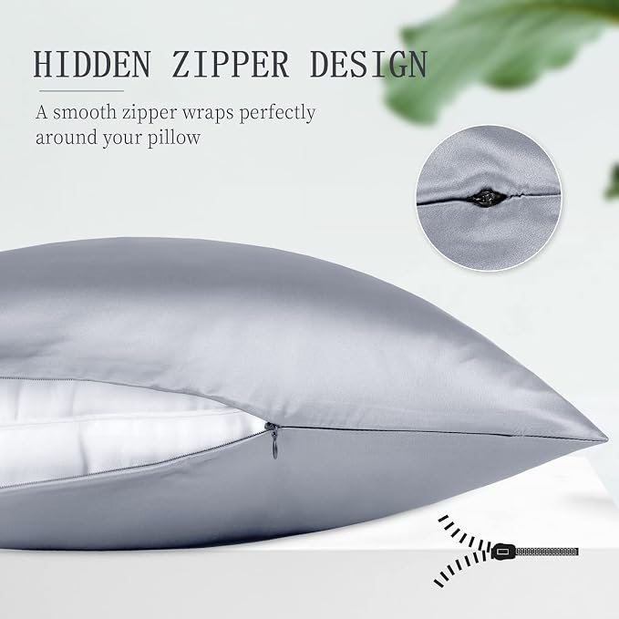 OLESILK Silk Body Pillowcase 20x54 Zippered: 100% Mulberry Silk - Image 4