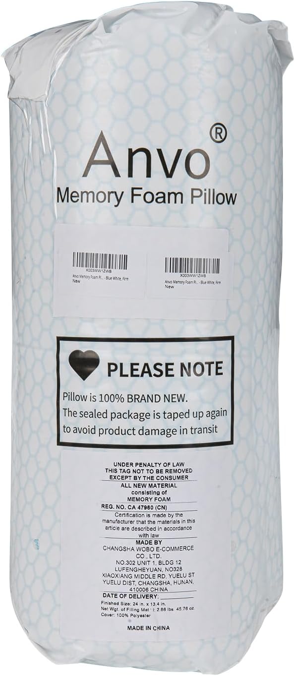 Anvo Memory Foam Pillow, Neck Contour Cervical Orthopedic Bed Pillow - Image 9