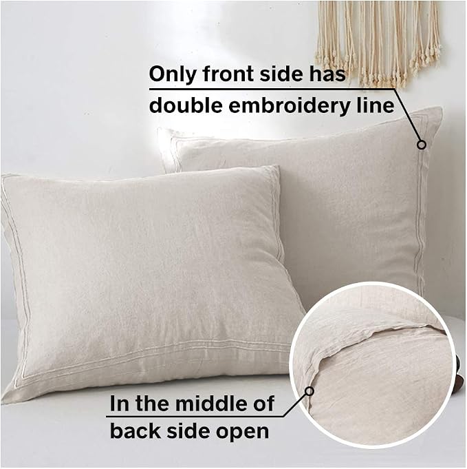 Simple&Opulence 100% French Linen Euro Shams - Image 2