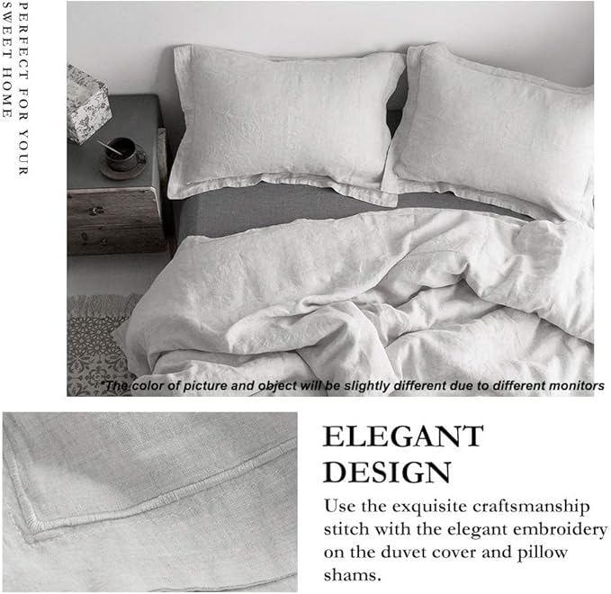 Simple&Opulence 100% Linen Duvet Cover Set - Image 4