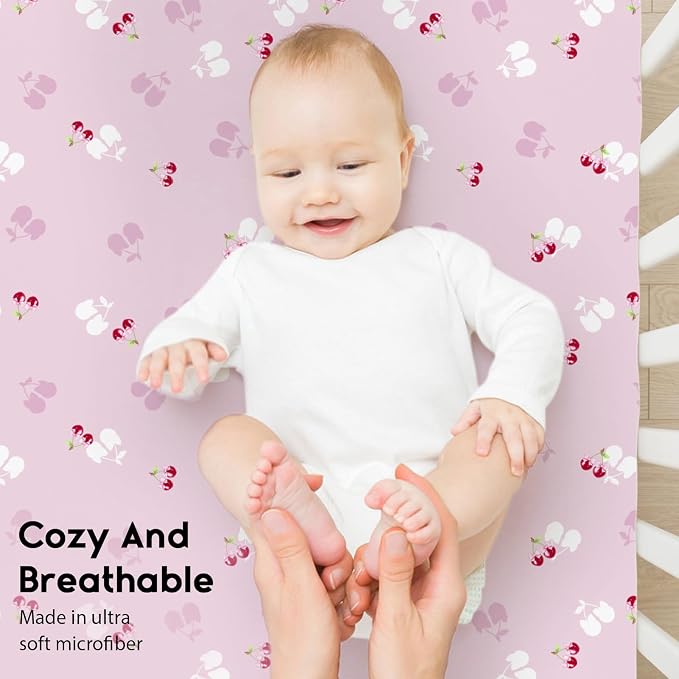 Yoofoss Baby Crib Sheets for Boys Girls, Fitted Crib Sheet 2 Pack for Standard - Image 4