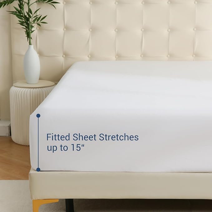 White Bulk Twin Fitted Sheet Only Deep Pocket 24 Pack, Quick Sort Bottom Bed - Image 3