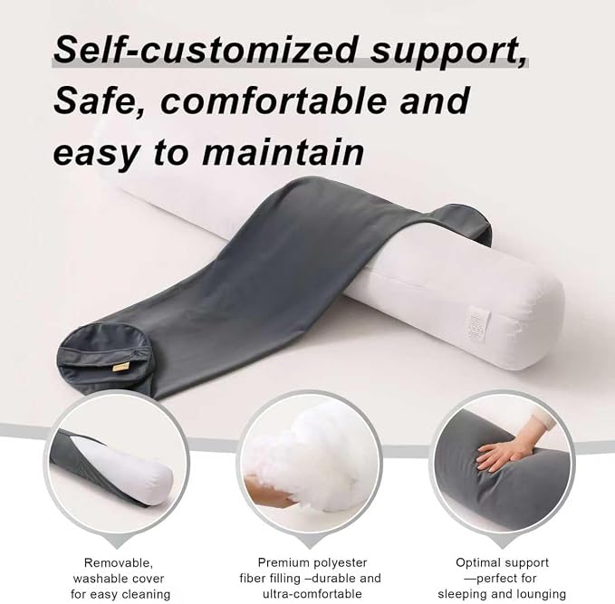 Body Pillow for Adults, Long Round Pillow, Big Cylindrical Pillow, Large Full - Image 4