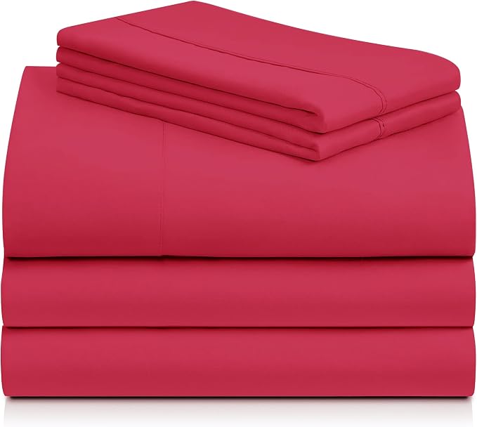 LuxClub 5 PC Sheet Set Bed Sheets Deep Pockets 16" Eco Friendly Wrinkle Free - Image 8