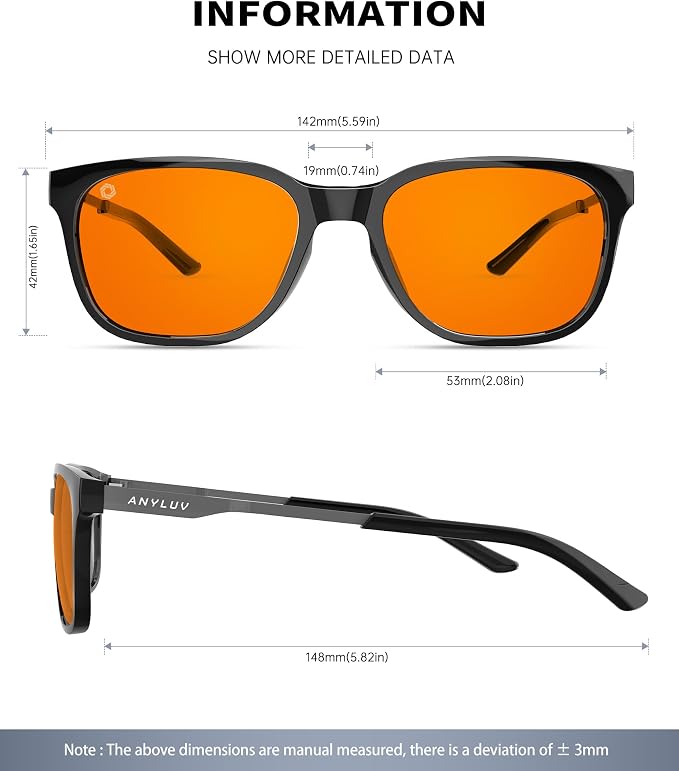 ANYLUV Blue Light Glasses for Men, Lightweight Computer Gaming Glasses - Image 3