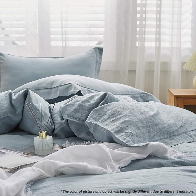 Simple&Opulence 100% French Flax Linen Duvet Cover Set - Image 5