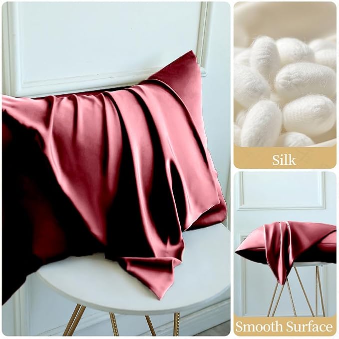 Mulberry Silk Pillowcase for Hair and Skin Queen Size, Silk Pillowcase 20X30 - Image 4