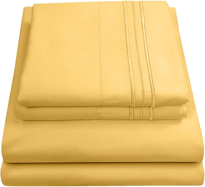 1800 Thread Count Sheet Set – Soft Egyptian Quality Brushed Microfiber Sheets – by SweetHomeCollection