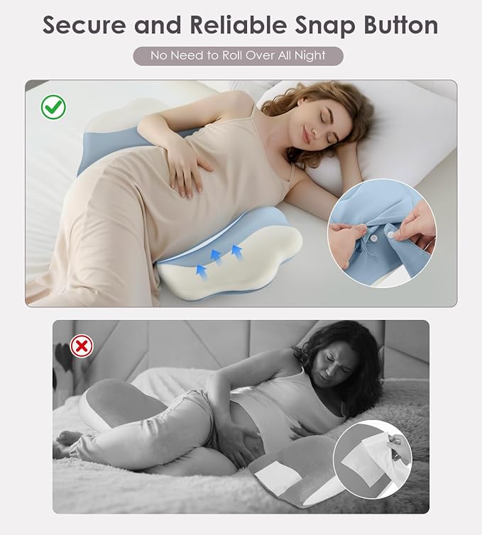 Pregnancy Pillows for Sleeping, Memory Foam Maternity Pillow Support for Back - Image 6