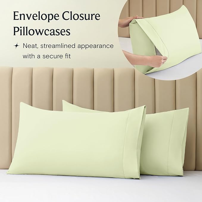 LuxClub 4 PC Sheet Set Bed Sheets Deep Pockets 16" Eco Friendly Wrinkle Free - Image 7