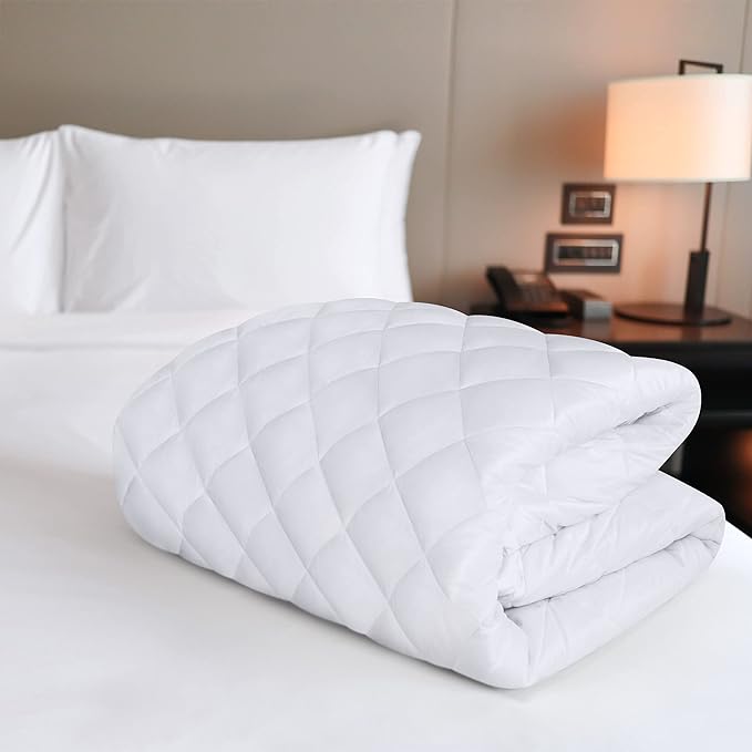 Utopia Bedding Quilted Fitted Mattress Pad, Super Queen Size, Elastic Fitted - Image 5
