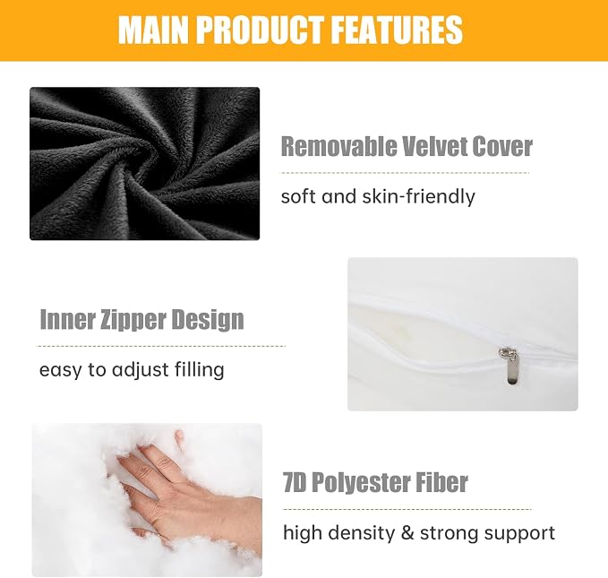 1 MIDDLE ONE Pregnancy Pillow, C Shaped Full Body Pregnant Women Sleeping Pillow - Image 3