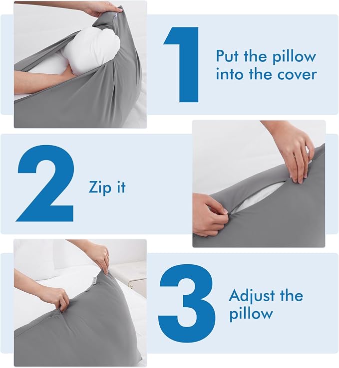 Avolare Cooling Body Pillow Cases 1 Pack, Arc-Chill 3.0 Cooling Body Pillow - Image 9