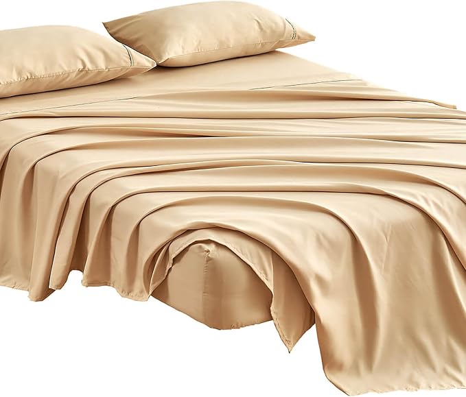 Kingnex Oversized King Flat Sheet 132x110 by Kingnex