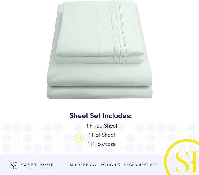 Twin XL Sheets - Breathable Luxury Sheets - 1800 Supreme Collection Extra Soft - Image 4