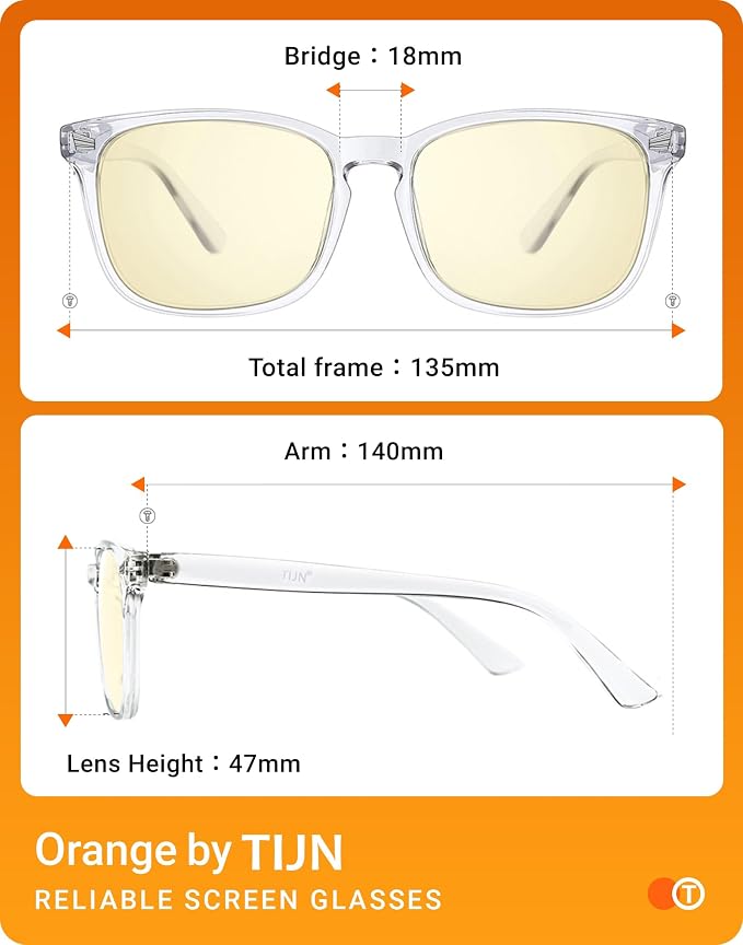 TIJN Gaming Glasses Blue Light Blocking Glasses - Image 6