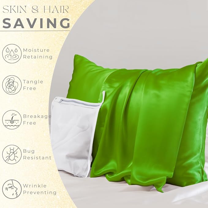 PROMEED 23 Momme Silk Pillowcases 2pcs Set Queen, Mulberry Silk Pillow Case Set - Image 3