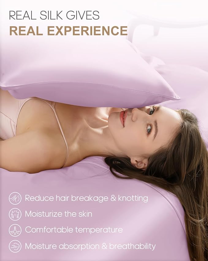 THXSILK Set of 2 Silk Pillowcase - Image 3