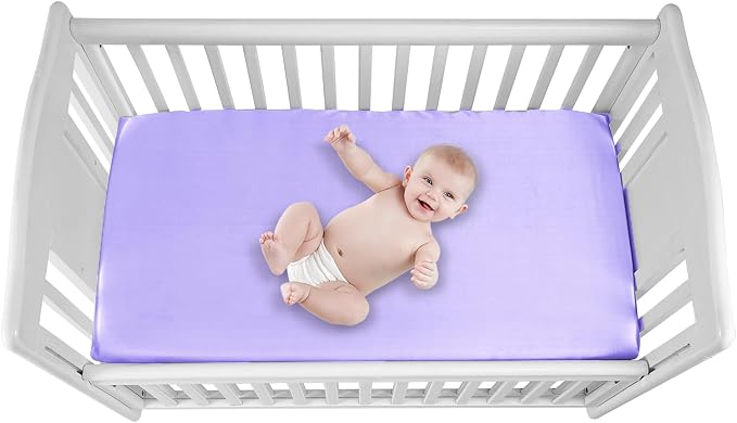 GUNTAIL 2 Pack Satin Soft Crib Sheet - Image 2