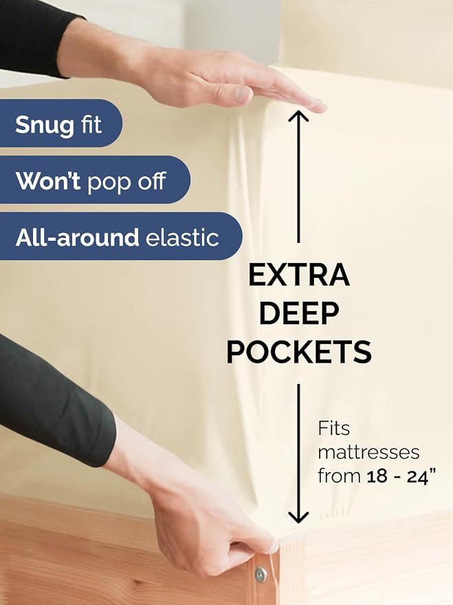 Extra Deep Split King Fitted Sheet - Image 2