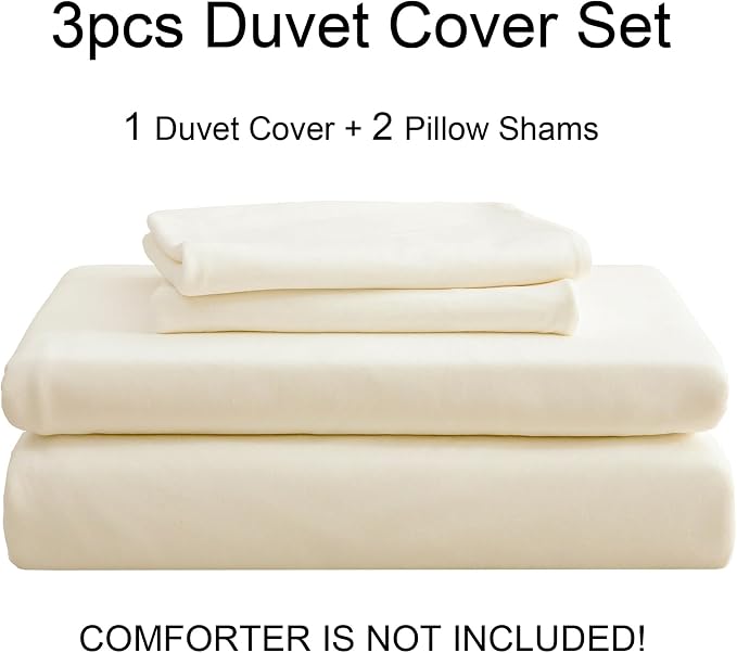 PURE ERA Jersey Knit Duvet Cover Set 100% T-Shirt Cotton Super Soft Comfy 3pc - Image 7