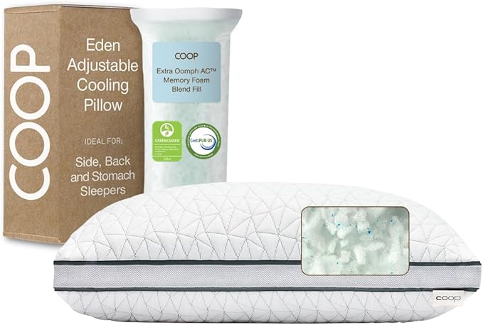 Coop Home Goods Eden Cool Adjustable Pillow, King Size by CoopSleepGoods