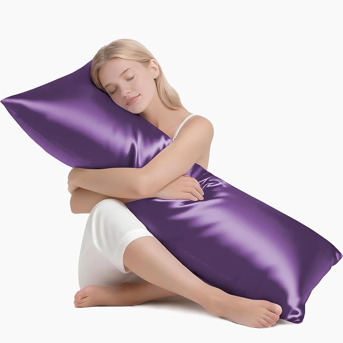 MR&HM Satin Body Pillow Cover, Soft and Breathable Body Pillow Case by MRHM