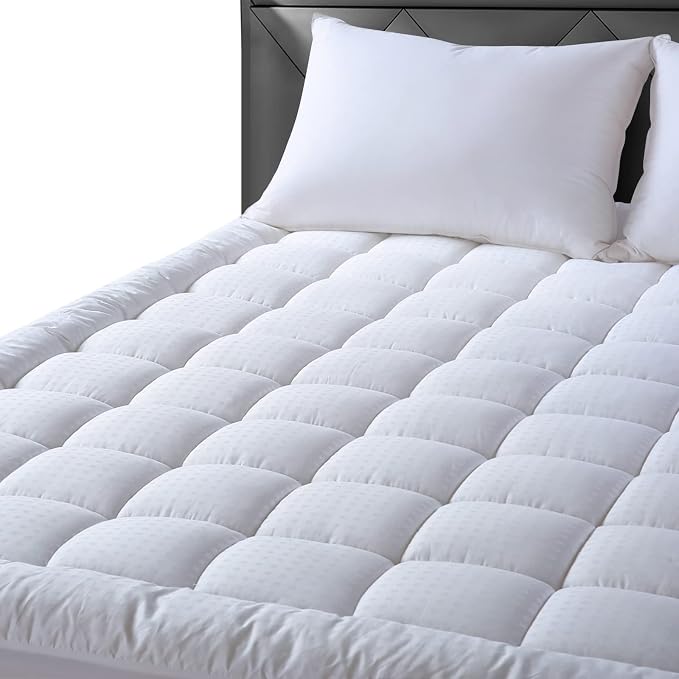 EASELAND RV King Mattress Pad Pillow Top Mattress Cover Quilted Fitted Mattress - Image 9