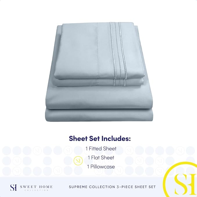 Twin XL Sheets - Breathable Luxury Sheets - 1800 Supreme Collection Extra Soft - Image 4