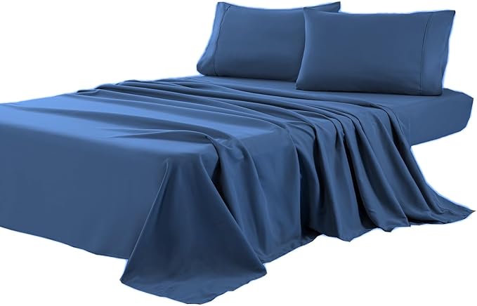Kingnex Oversized King Flat Sheet 132x110 by Kingnex