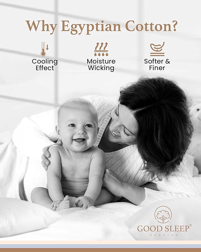 Set of 4 Pillow Cases Queen Standard, 800 TC 100% Egyptian Cotton, Silky Soft - Image 5