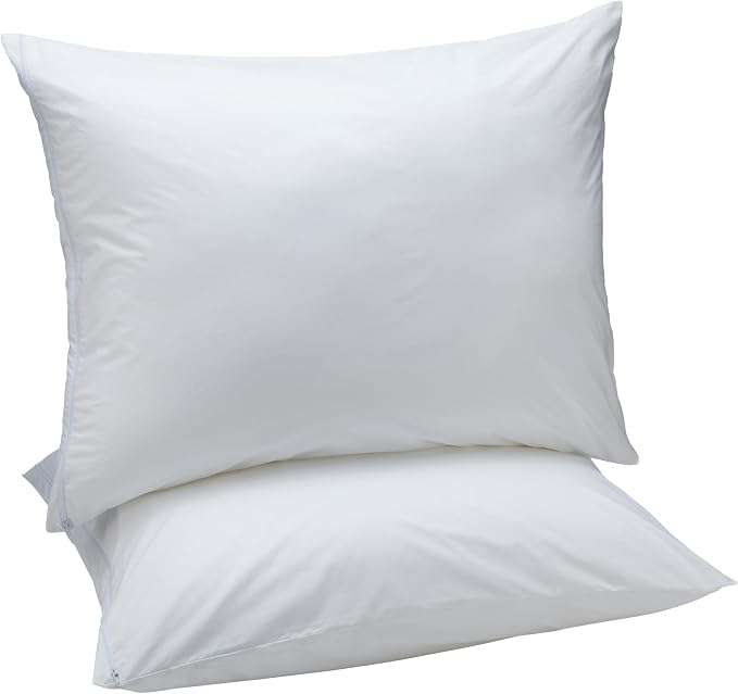 Amazon Basics Down Alternative Bed Pillows and Pillow Protector Case 2-Piece Set by AmazonBasics