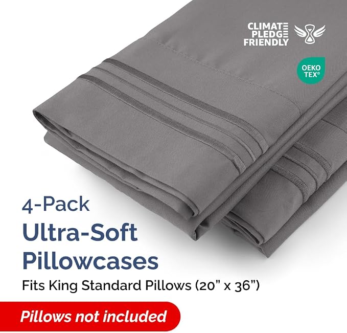 King Standard Pillow Cases Set of 4 - Image 2