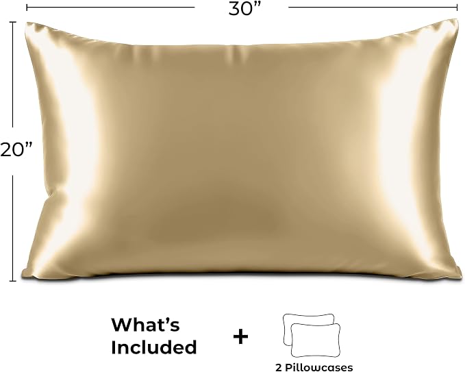Pure Bedding Satin Pillowcase 2 Pack - Image 6