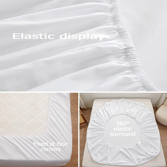 Bedding Queen Size Fitted Sheet Only- Bottom Matress Fitted Sheet-Fits 15inches - Image 4