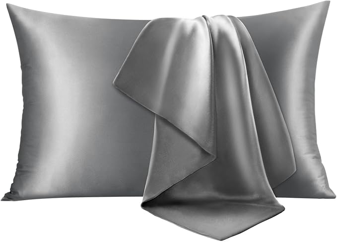 INFIIXSO Silk Pillow Cases Queen Size Set of 2-20x30Inches Silk Pillowcases by INFIIXSO