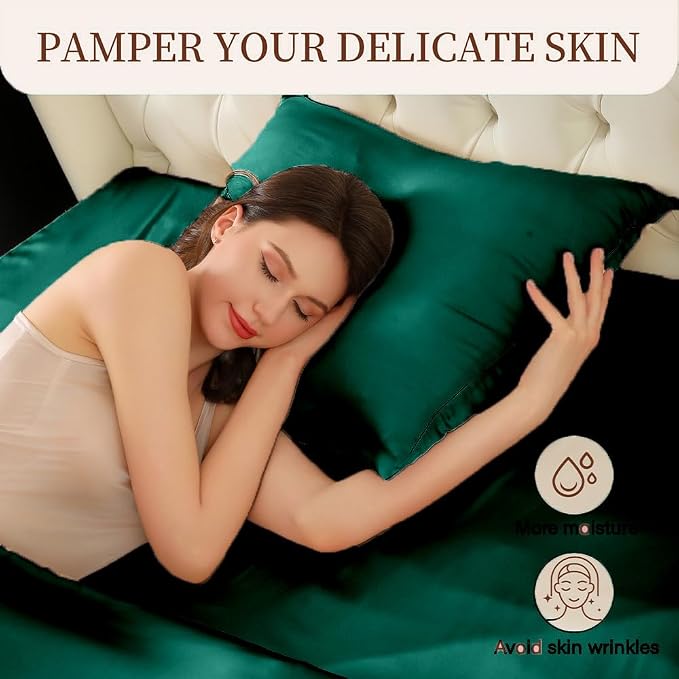 Mulberry Silk Pillowcase for Hair and Skin Standard Size, Silk Pillowcase 20"X - Image 2