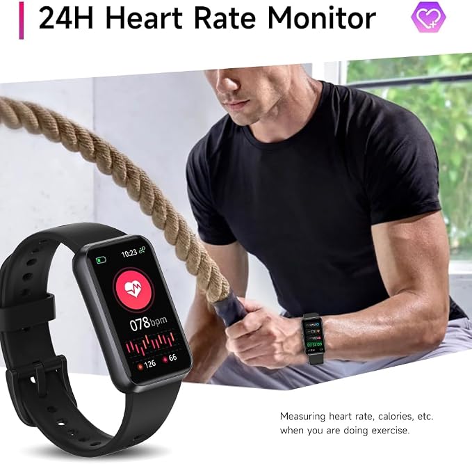 Fitness Trackers, Blood Oxygen Heart Rate Sleep Monitor, 1.47‘’ OLED Display - Image 3